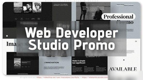 Videohive Web Developer Studio Promo Openers template preview