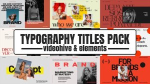 Videohive Typography Titles Pack 57852663 Titles template preview