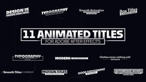 Videohive 11 Animated Titles | After Effects Titles template preview