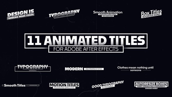 Videohive 11 Animated Titles | After Effects Titles template preview