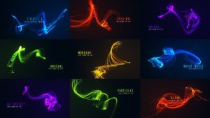 Particle Titles | Trails Video Displays template preview