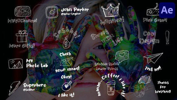 Videohive Scribble Sketch Lower Thirds | After Effects Elements template preview