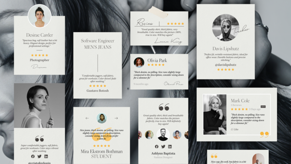 Videohive Testimonials, Reviews & Quotes - After Effects Template 59947637 Elements template preview
