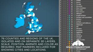 United Kingdom Map Kit Video Displays template preview