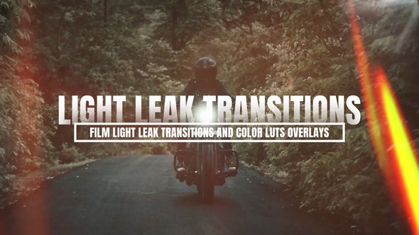 Videohive Film Light Leak Transitions And Color Luts Overlays Elements template preview