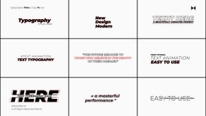 09 Typography Titles | MOGRT (PP) Premiere Pro template preview