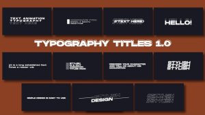 Videohive Typography Titles 1.0 | After Effects 46221580 Titles template preview