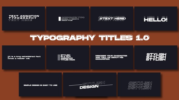 Videohive Typography Titles 1.0 | After Effects 46221580 Titles template preview