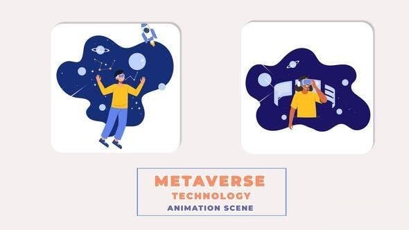 Videohive Metaverse Technology Animation Scene Elements template preview