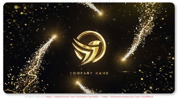 Videohive Glitter Particles Logo Logo Stings template preview