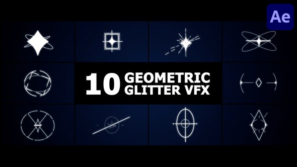Videohive Geometric Glitter VFX | After Effects Elements template preview