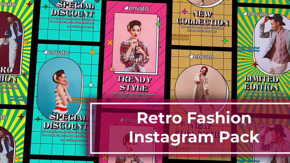 Videohive Retro Fashion Instagram Story Reel 2 Broadcast-packages template preview
