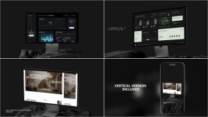 Videohive Modern Desktop UI Showcase вЂ“ Device & App Mockup Pack Product Promo template preview