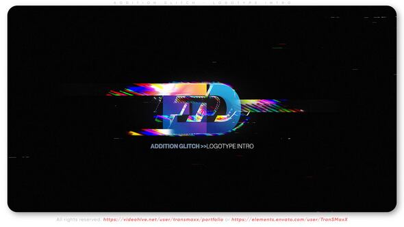 Videohive Addition Glitch - Logotype Intro Logo Stings template preview