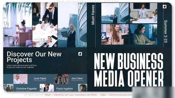 Videohive New Business Media Opener Openers template preview