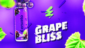 Videohive Grape Bliss Can Mockup Product Promo template preview