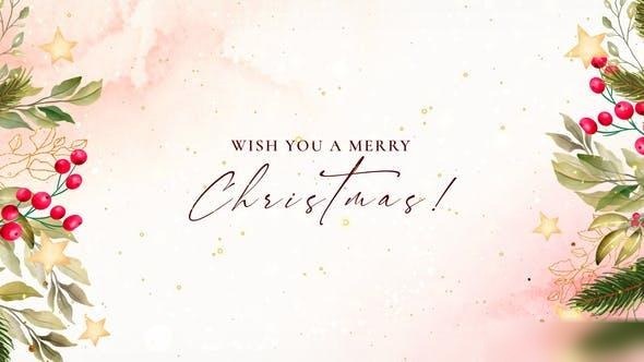 Videohive Happy Christmas & New Year Wishes Openers template preview