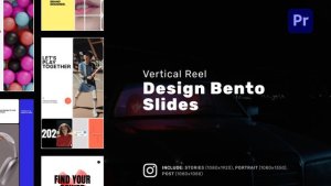 Design Bento Slides Vertical Reel for Premiere Pro Premiere Pro template preview
