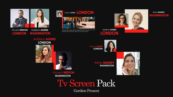 Videohive Tv Screen Pack Elements template preview