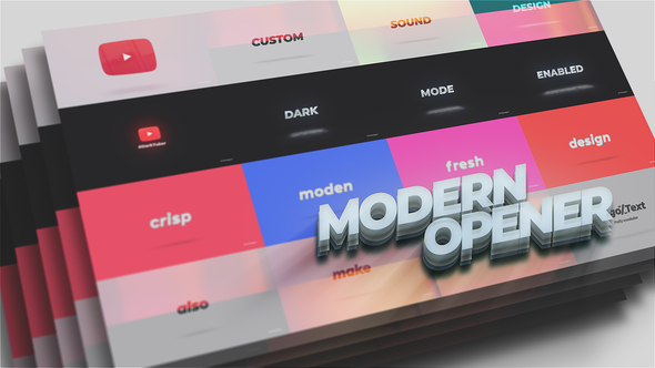 Videohive YouTube Channel Intro Opener Openers template preview