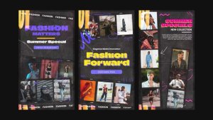 Videohive Fashion Film Strip Story Openers template preview
