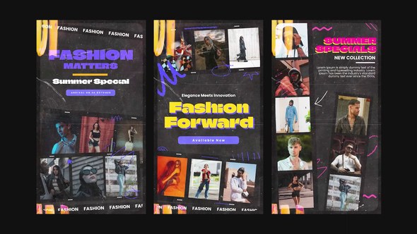 Videohive Fashion Film Strip Story Openers template preview