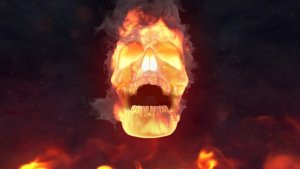 Videohive Fire Skull Logo Reveal Logo Stings template preview