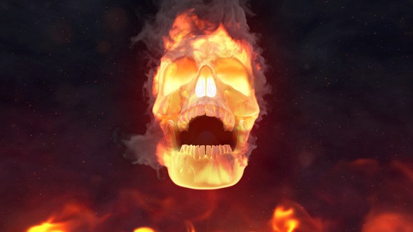 Videohive Fire Skull Logo Reveal Logo Stings template preview
