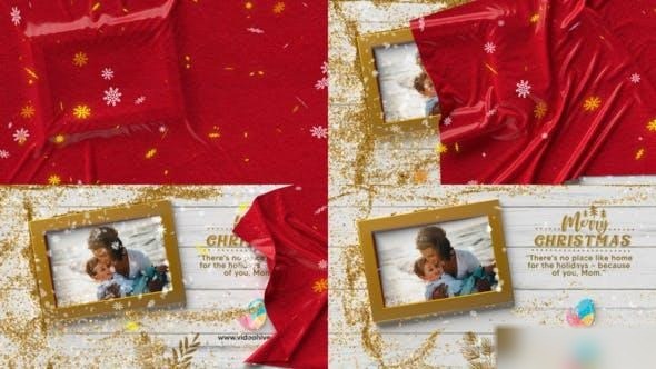 Videohive Cloth style Christmas Greetings Logo Stings template preview