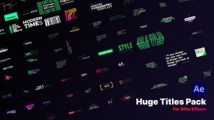 Videohive Huge Title Pack Titles template preview