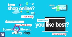 Discover The Difference - Flat Promotion Video Displays template preview