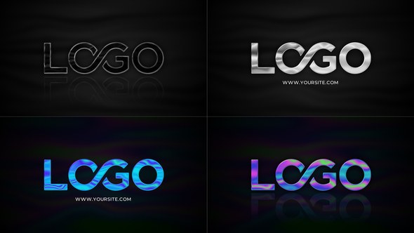 Videohive Chrome Logo Reveal 4k Logo Stings template preview