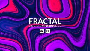 Videohive Fractal Liquid Backgrounds Elements template preview