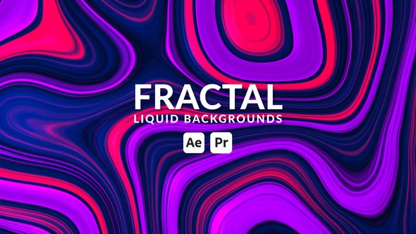 Videohive Fractal Liquid Backgrounds Elements template preview