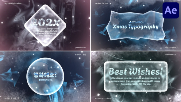 Videohive Xmas Typography for After Effects Titles template preview