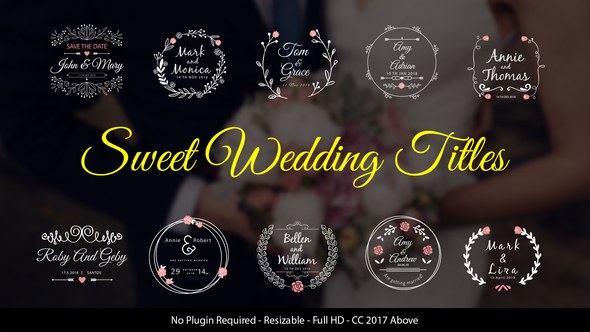 Videohive Wedding Titles 21922935 Titles template preview