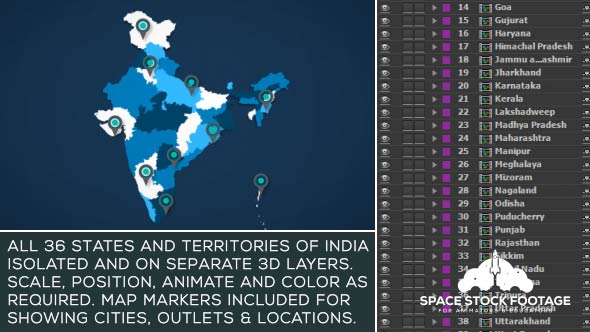 India Map Kit Video Displays template preview