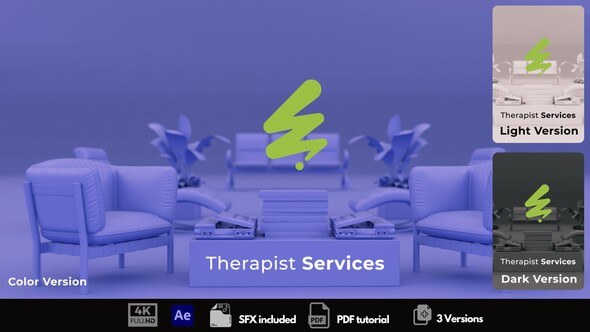 Videohive Therapist Services Intro Logo Stings template preview
