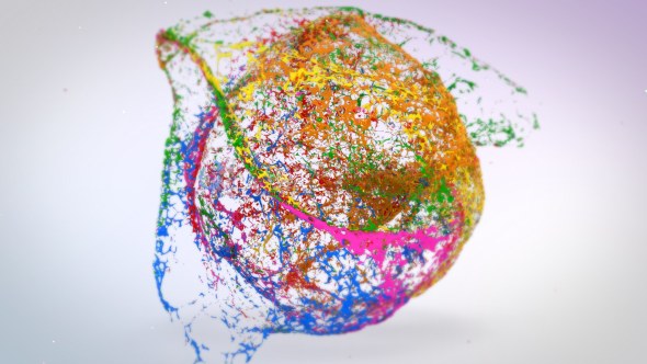 Mixing Paints Logo Reveal Video Displays template preview