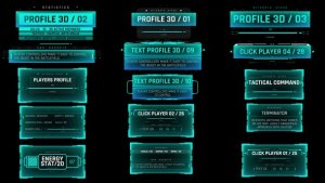 Videohive HUD 3D Text Profiles Elements template preview