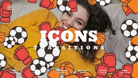 Videohive Icons Transitions Elements template preview