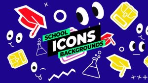 Videohive School Icons Backgrounds Elements template preview