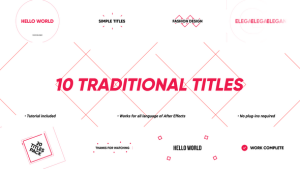 Videohive 10 Traditional Titles | After Effects Titles template preview