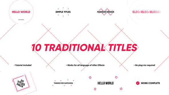 Videohive 10 Traditional Titles | After Effects Titles template preview
