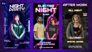 Videohive Party Invitation Instagram Reels Openers template preview