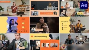 Videohive Youtube Scenes Slides for After Effects Openers template preview