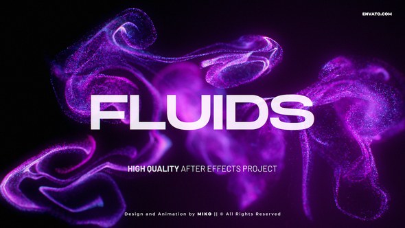 Videohive Fluids Titles template preview