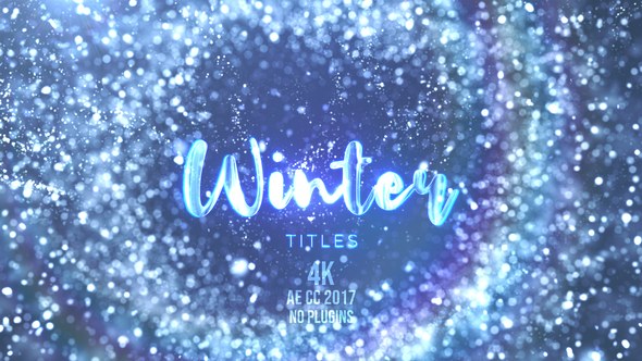 Videohive Winter Snow Titles Titles template preview