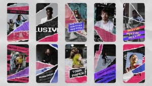 Videohive Torn Paper Stories Product Promo template preview