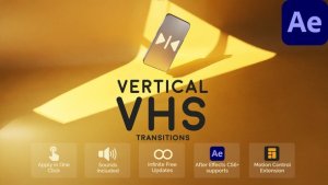 Videohive Vertical VHS Transitions for After Effects Elements template preview